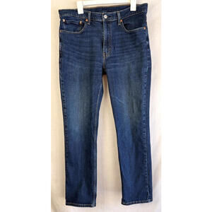 LEVI'S 514 Jeans Mens 36 x 32 Straight Leg Dark Blue Denim pocket Stretch